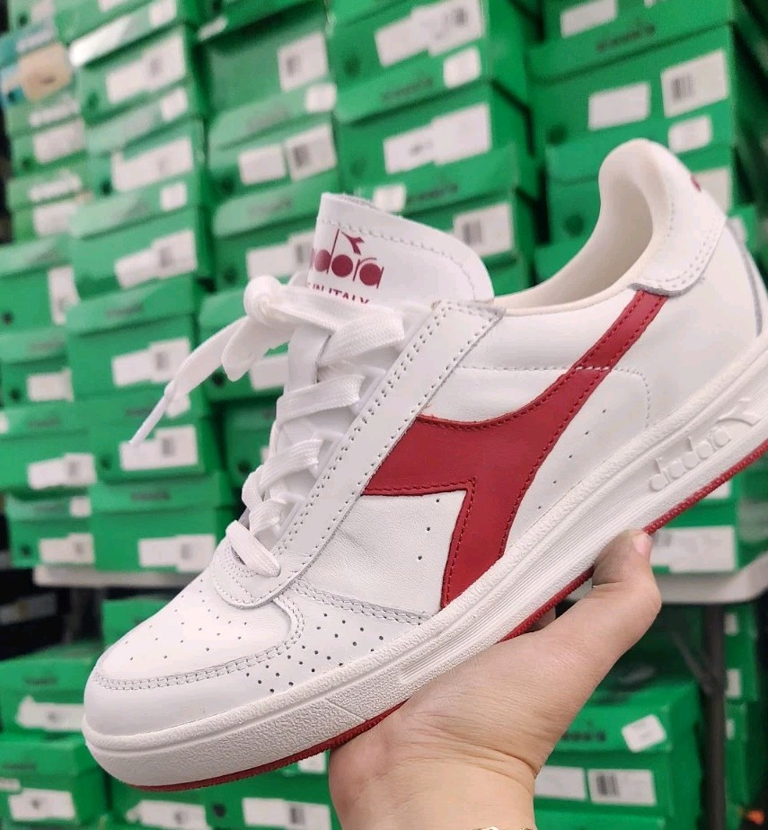 シューズ(男性用) diadora BORG ELITE Diadora Men's B Elite Retro 'White Red Pepper' Size 8 Men's