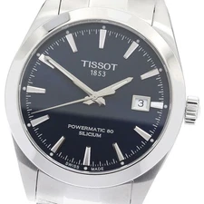Tissot Gentleman Powermatic 80 Auto Men's Watch Navy SS Used From Japan