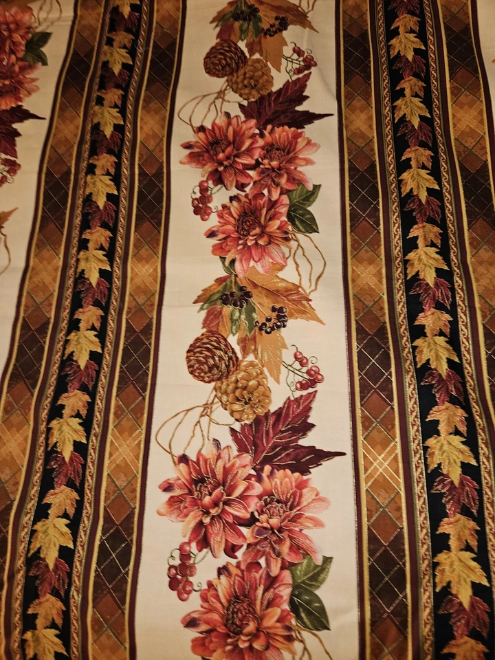 Tecido de algodão Benartex Marie Kalinowski Siena listrado outono 49" X 44" de largura  - Imagem 2 de 4