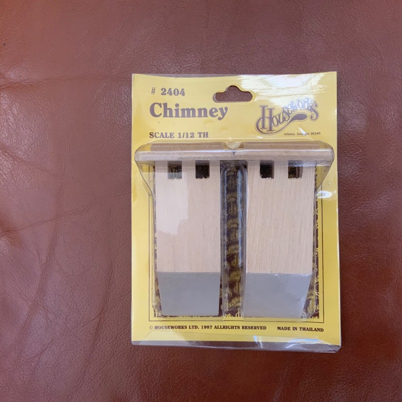 1:12 scale Dollhouse DIY Chimney 2404 Houseworks Package of 2