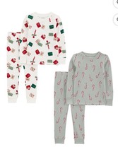 NWT Lot Of 2 Carters Child of Mine Toddler size 2T 2 piece pajamas set Christmas