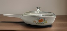 Vintage Corning Ware P-83-B Bukiet kwiatowy Menuet 6 1/2" Patelnia ~ Pokrywa patelni