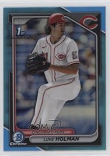 2024 Bowman Draft Chrome Sky Blue Refractor Luke Holman #BDC-100 1k9t