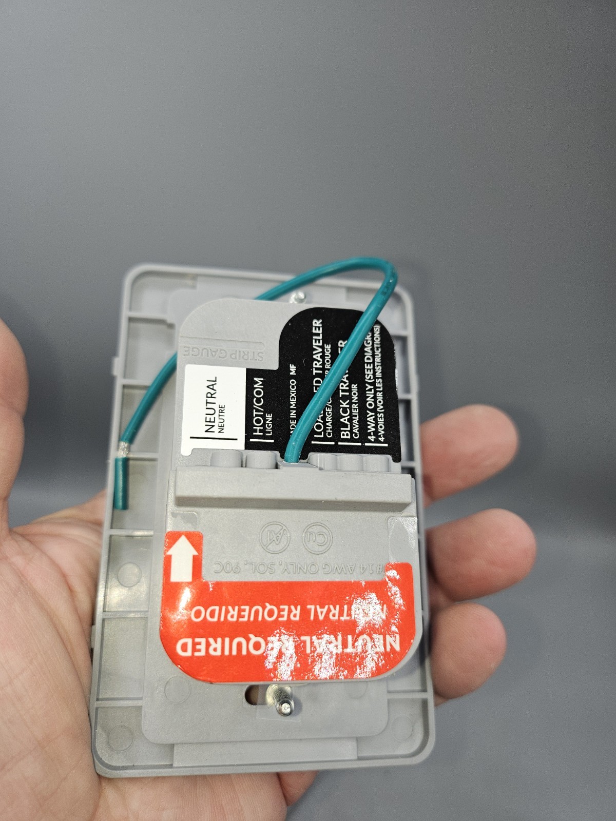 NEW Deako 1-Gang Backplate and Faceplate, Simple Rocker Switch, DS-BS1X-WHNL-UCQ