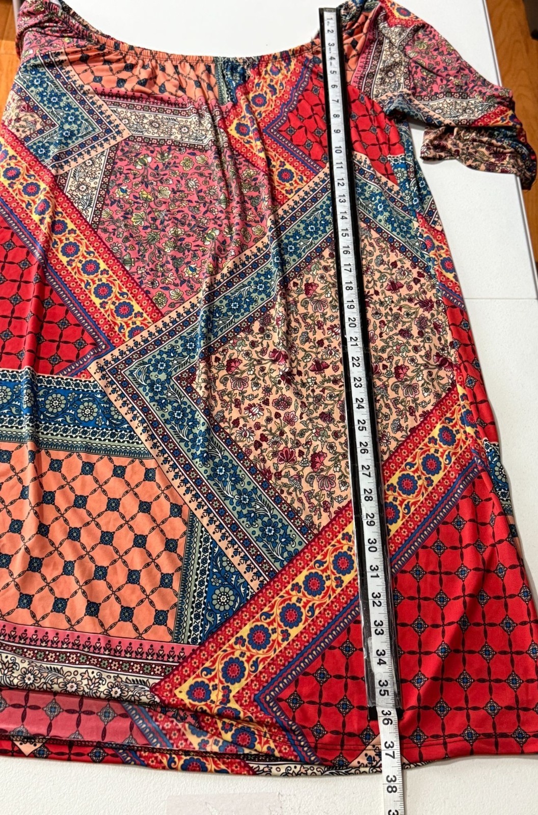 Olivia Matthews Boho Patchwork Dress Multicolor E… - image 5