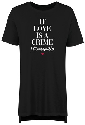 If Love is a Crime I Plead Guilty Valentines Day Nightie Womens Night Shirt