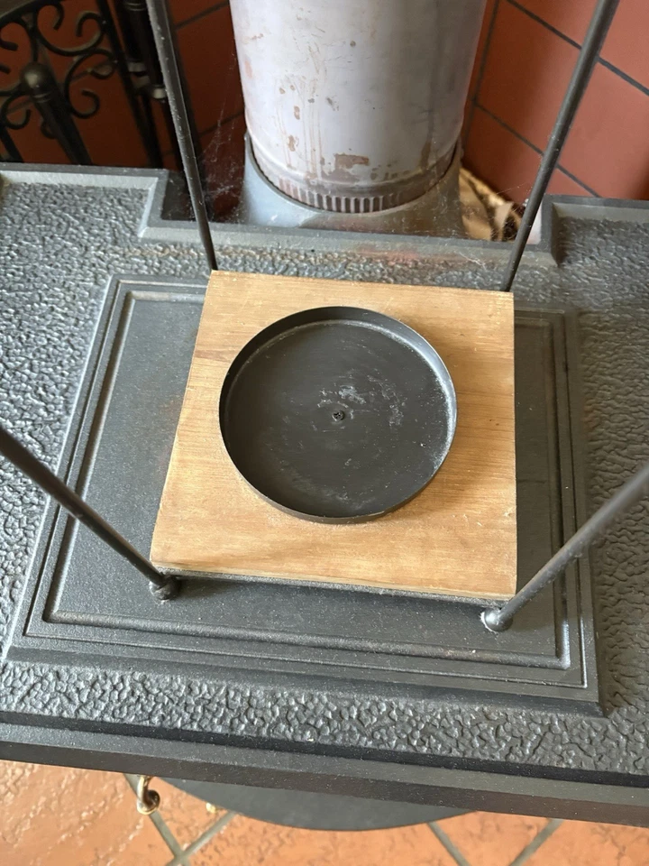 Linterna candelabro pilar madera y metal negro rústico de granja 19 x 7,5" Foto 2 de 4