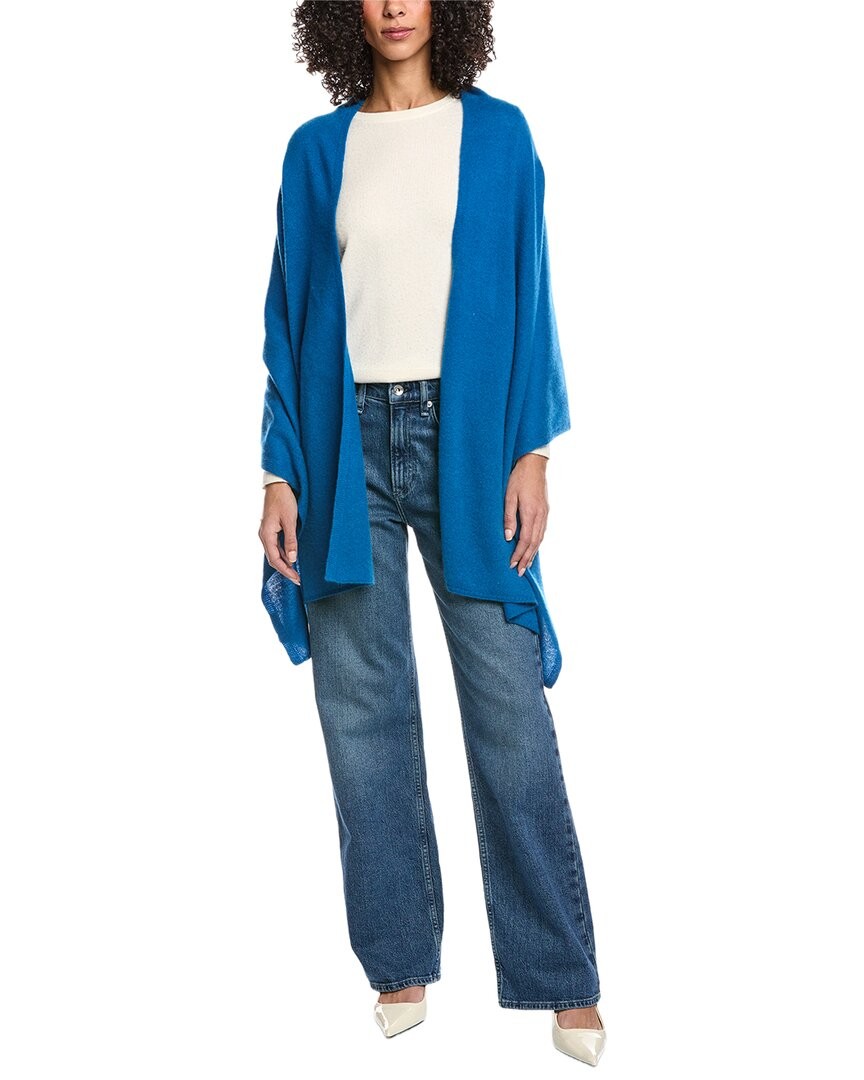 Amicale Cashmere Jersey Cashmere Travel Wrap Womens Blue 22590₽