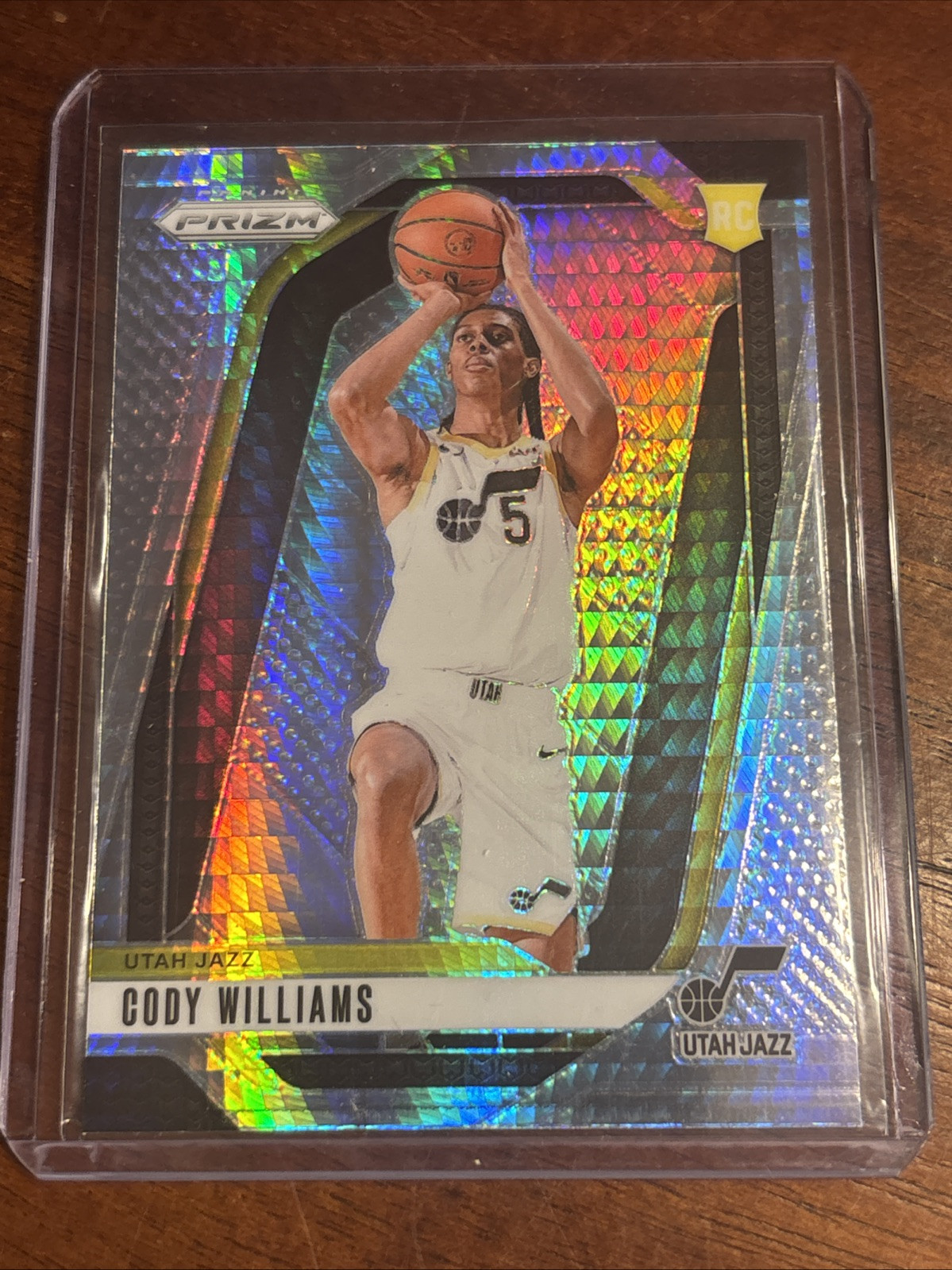2024-25 Panini Prizm Cody Williams RC Hyper Prizm #232 Utah Jazz
