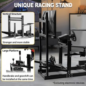 Marada 4080 Aluminum Racing Sim Cockpit With TV Stand Fit Logitech Thrustmaster