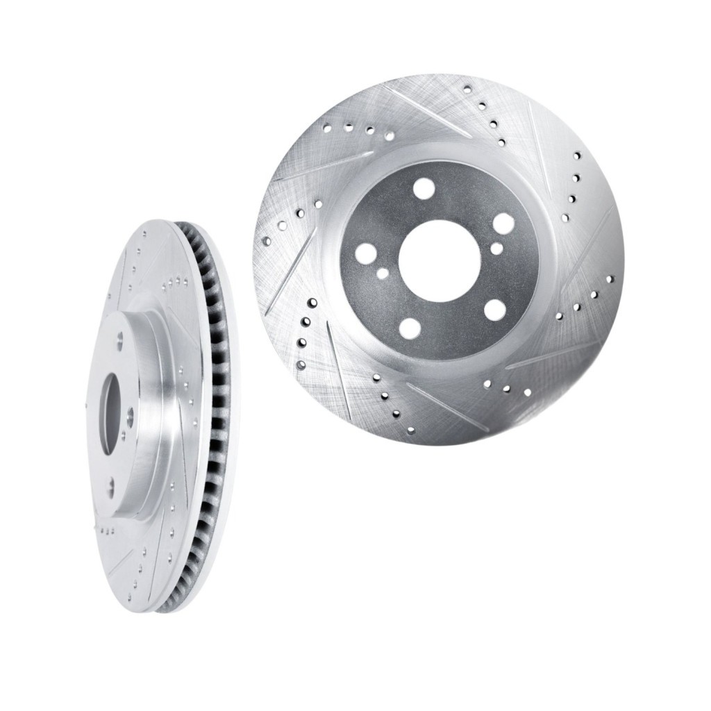 For Rolls-Royce Cullinan 2019-2022 Brake Rotor Set Front | Silver | Vented Rotor