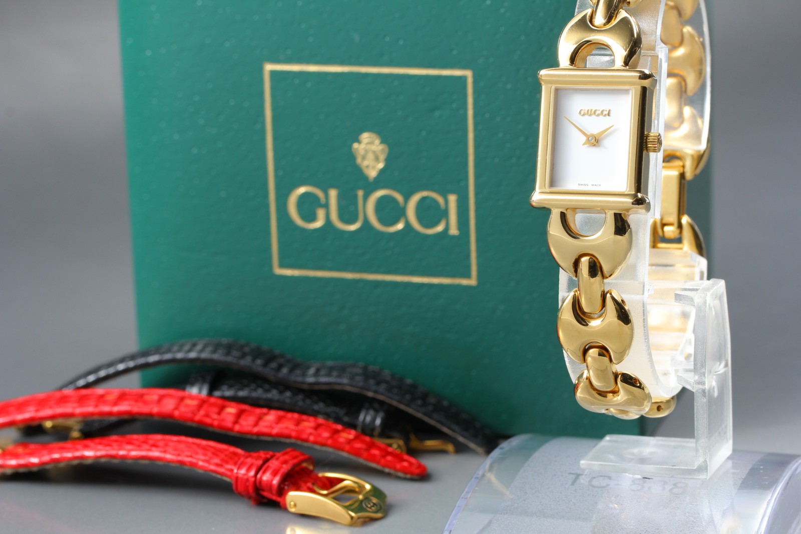 [Near MINT] Gucci Change Belt 1800L 17mm White Dial Quartz Women's Watch JAPAN