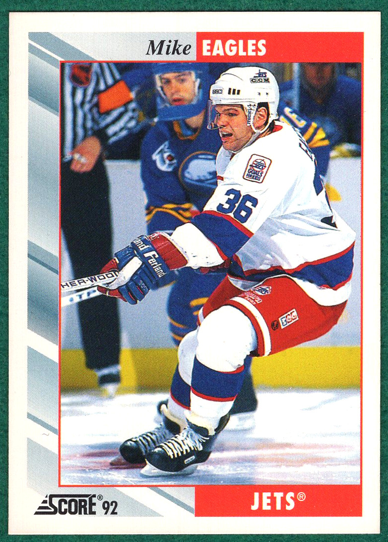 Mike Eagles -  1992-93 Score #345 - Winnipeg Jets Hockey Card