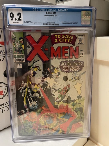 X-men #23 CGC 9.2 WHITE Pages Marvel 1966 Count Nefaria, Unicorn, Porcupine 8/66