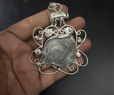 Desert Druzy Gemstone 925 Sterling Silver Handmade Pendant Jewelry Gift For Her