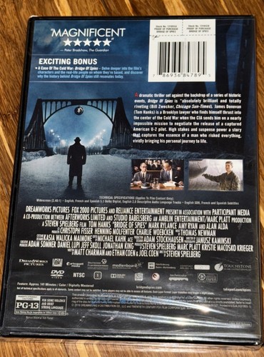 Bridge of Spies (DVD, 2015) NEW Steven Spielberg, Tom Hanks  - Imagen 2 de 2
