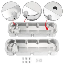 Aluminum Fabricated Valve Cover For Big Block Chevy BBC 396 DM-4412-SL Silver