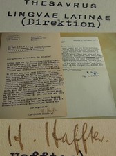 Classic philologist Heinz Haffter (1905-1998): letters Munich 1949 about ThlL