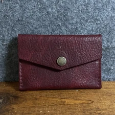 Portland Leather Small Envelope Wallet Card Holder Coin Pouch Color Orchid