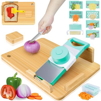 Adaptive One Handed Cutting Board, Handicap Kitchen 0.5''L x 11.4''W, Green 