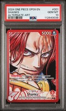 2024 ONE Piece OP09 Emperors in the New World - Shanks (Alt Art) #001 - PSA 10