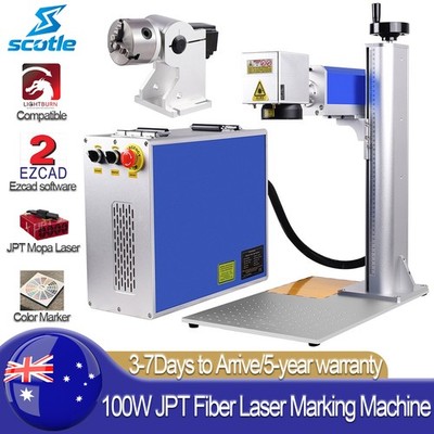 Scotle 100W JPT Mopa M7 Fiber Laser Marking Machine Metal Engraving Color Marker