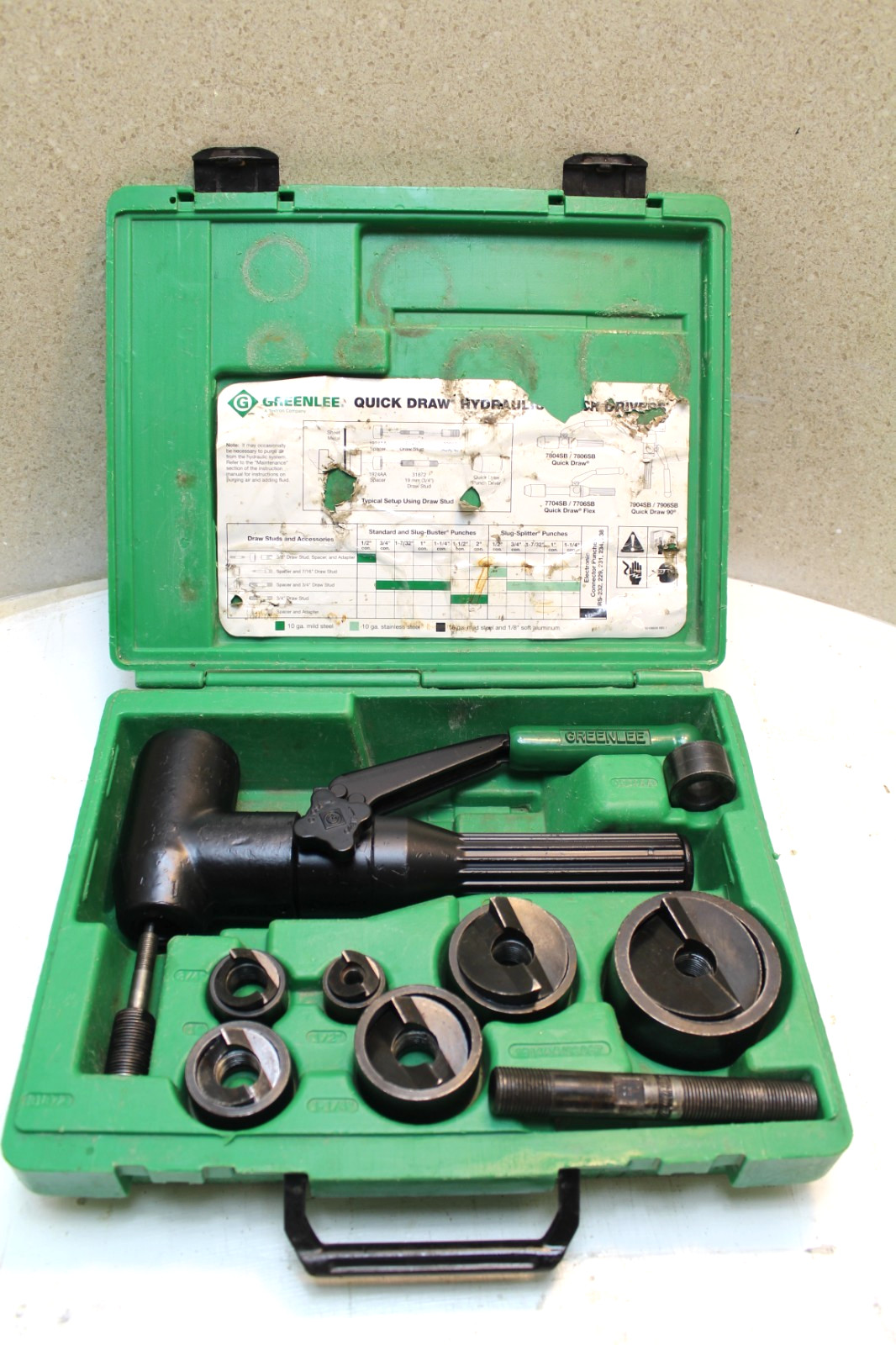 GREENLEE 7906/7806 SB Quick Draw Hydraulic Knockout Set (100% TESTED)