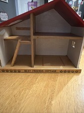 Vintage Best Friends Cottage Doll House Wooden No Furniture
