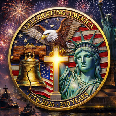 USA 250th Anniversary Gold Coin Liberty Eagle 1776 2026 Veteran Made In USA BID5