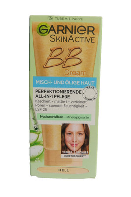 Garnier Skin Active BB Creme, All-in-1 Pflege für Misch- und ölige Haut - HELL