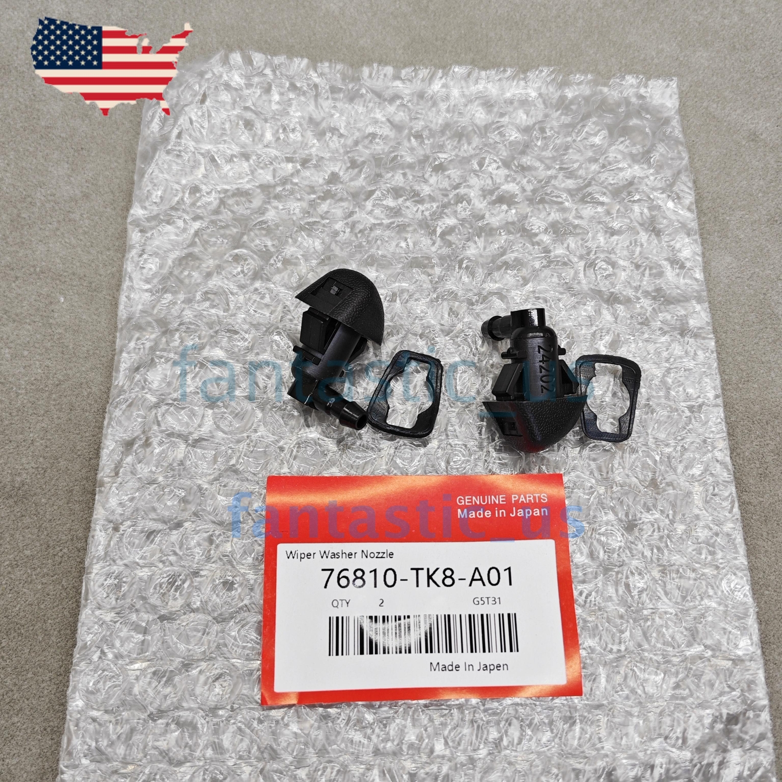 OEM 2×Windshield Washer Sprayer Nozzle For 201117 Honda Odyssey 76810