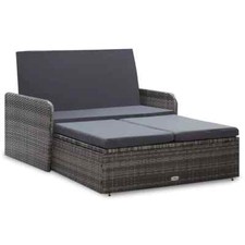 Polyrattan Gartensofa Sitzgruppe Lounge Sofagarnitur Sofa Set Liege Rattan Couch