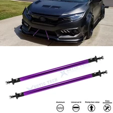 For Acura Honda Adjustable Purple Front Bumper Splitter Strut Rod Support Bar
