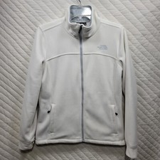 The North Face Jacket Womens Medium Ivory Off White Full Zip Fleece