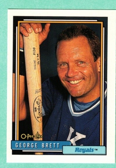 (1) GEORGE BRETT  1992 O-PEE-CHEE # 620 ROYALS   NM CARD (J9153)