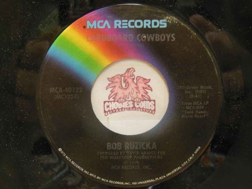 Bob Ruzicka – Thank God He's A Stranger / Cardboard Cowboy, 45 RPM VG+ ...