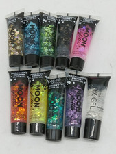 Huge lot of 10 Iridescent Chunky Face Body Moon Glitter Gel Makeup