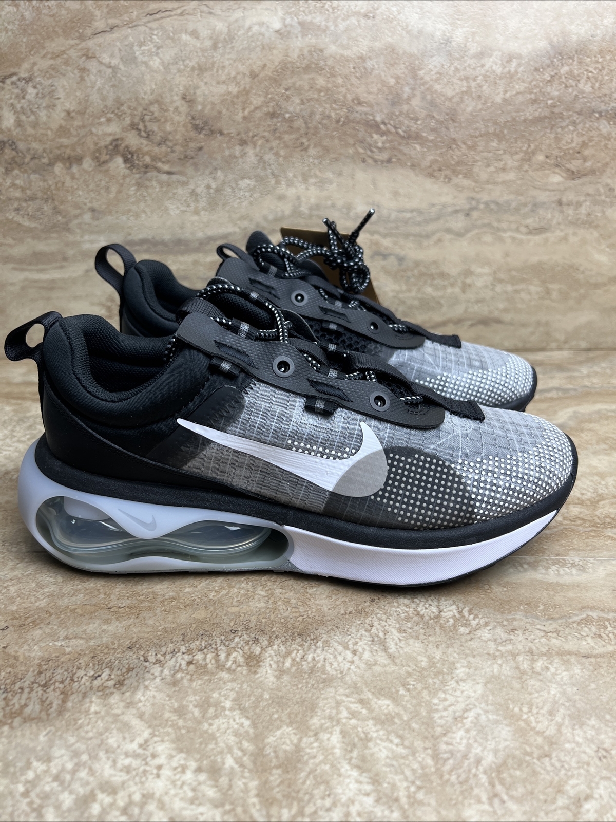 grey black and white air max