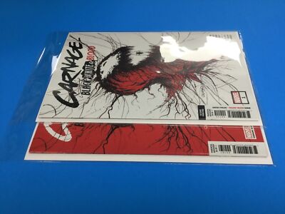 2x CARNAGE BLACK WHITE & BLOOD comic # 1 ~ 1st & 2nd Print