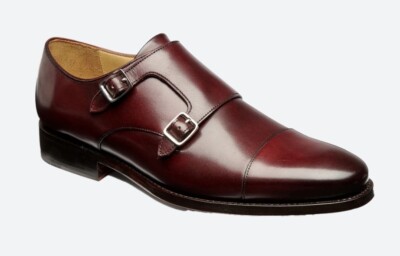BARKER - Middlewich - Herren Burgunder Monk Strap Schuhe - UVP 215,00 £