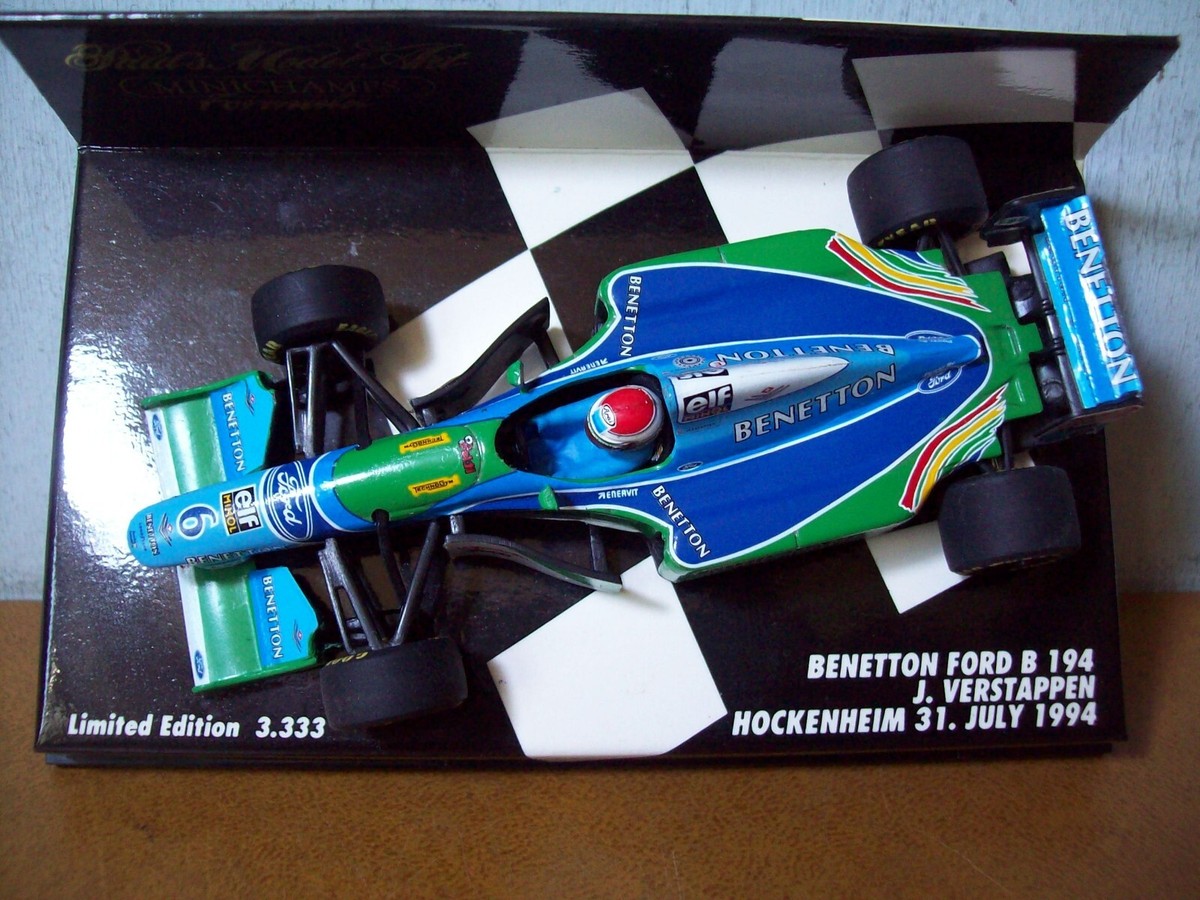 Model 1:43 Formule F1 BENETTON FORD 1994 VERSTAPPEN GÖDE MINICHAMPS