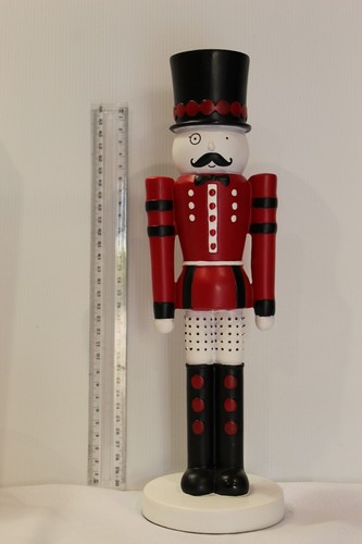 PartyLite Nutcracker Jumbo P92102 Retired Tealight/Taper Candle Holder Red NEW - Picture 7 of 23