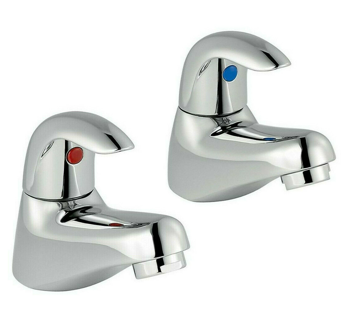 Cooke & Lewis Wave Chrome Lever BATH Taps Hot & Cold