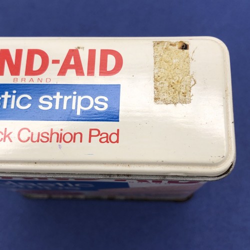Vintage Band-Aid Metal Tin EMPTY Box Plastic Strips Hinged Lid USA Non Stick - Picture 8 of 8