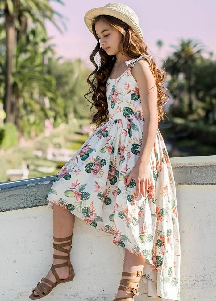 New Girls Joyfolie Mia Joy High Low Maxi Party Tropical FLORAL