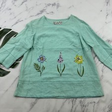 LA Blend Womens Linen Tunic Top Size L Light ...