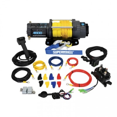 Elektrische ATV Seilwinde 12V Superwinch Terra 4500SR mit Kunststoffseil Quad