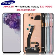 AMOLED For Samsung Galaxy S20 G980/981 LCD Display Touch Screen Digitizer Frame