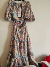 En Saison Soleil Floral Midi Dress Multicolored Sz M BNWT