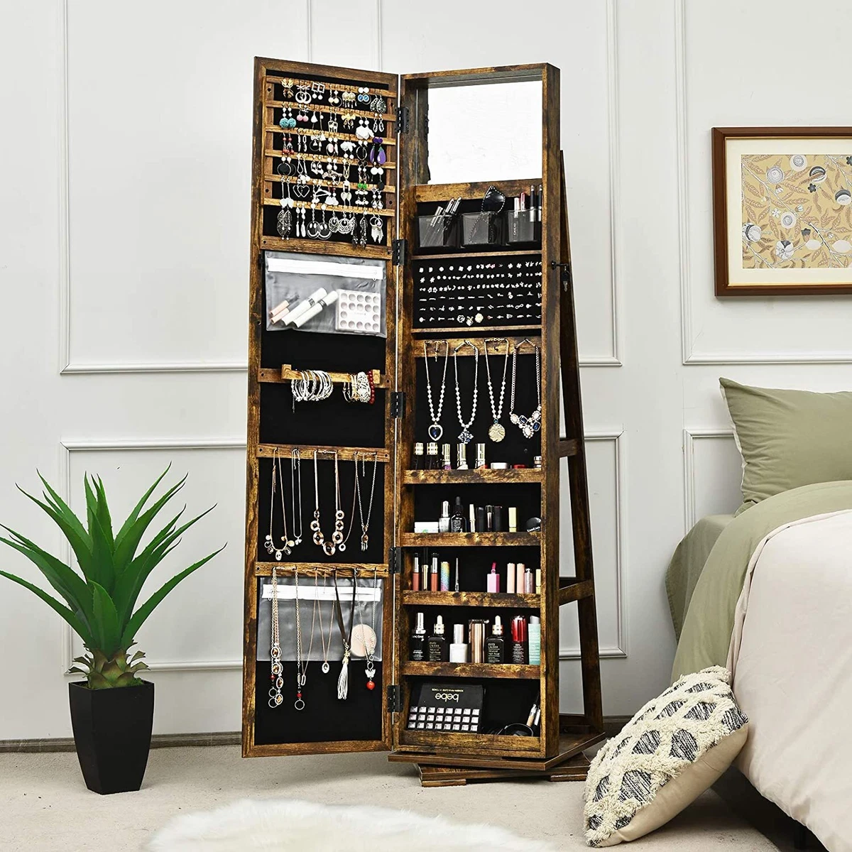 Wooden Mirrored Jewelry Matttroy